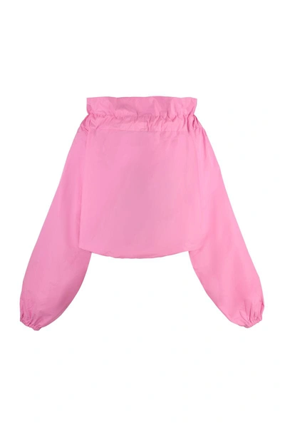 Shop Patou Puffed Sleeves Blouse In Pink