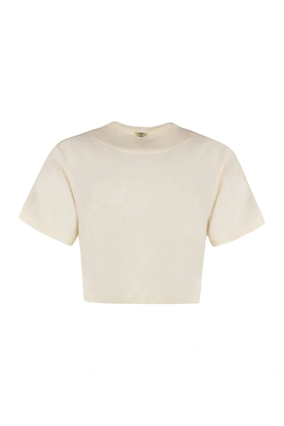 Shop Rabanne Cotton T-shirt In Gold
