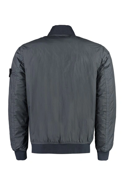 Shop Stone Island Nylon Bomber Jacket In Grey