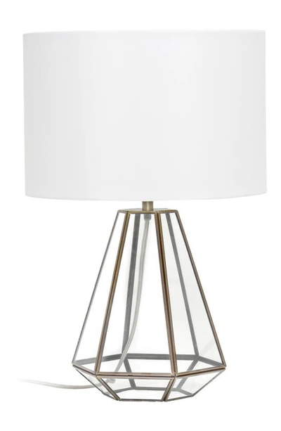 Shop Lalia Home Geometric Table Lamp In Brass/ Clear Glass