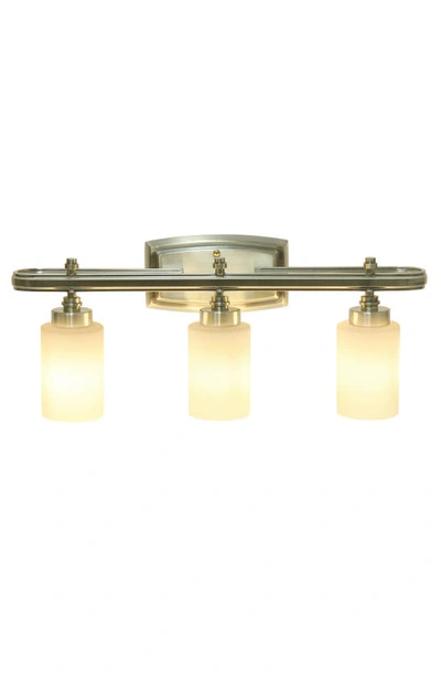 Shop Lalia Home Three Light Opaque Glass Shade Vanity Light In Antique Brass