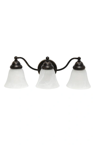 Shop Lalia Home Three Alabaster Glass Shade Vanity Light In Oil Rubbed Bronze