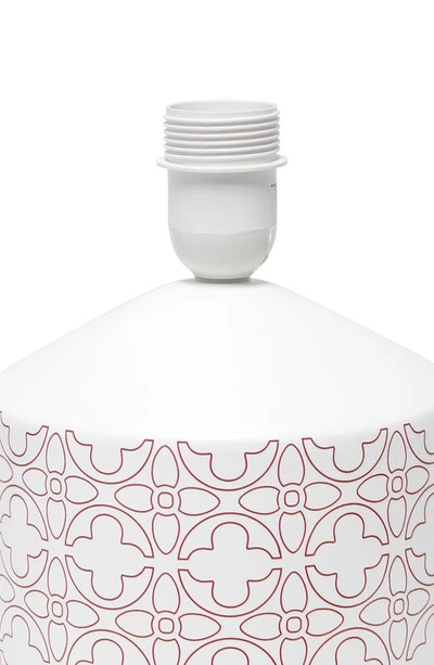 Shop Lalia Home Floral Tile Print Table Lamp In White With Tan