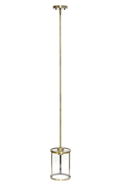 Shop Lalia Home Glass Shade Pivoting Flush Mount Pendant Lamp In Antique Brass