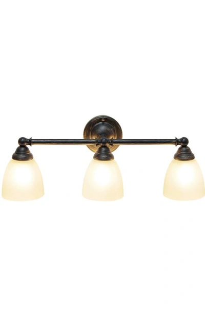 Shop Lalia Home Three Light Alabaster Glass Shade Vanity Light In Oil Rubbed Bronze