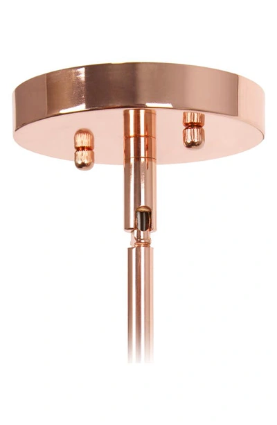 Shop Lalia Home Pivoting Flush Mount Glass Cylinder Pendant Light In Rose Gold