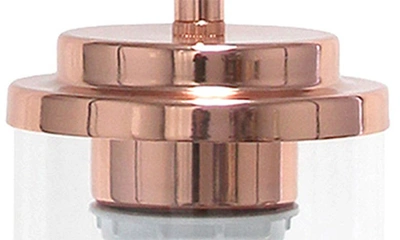 Shop Lalia Home Pivoting Flush Mount Glass Cylinder Pendant Light In Rose Gold