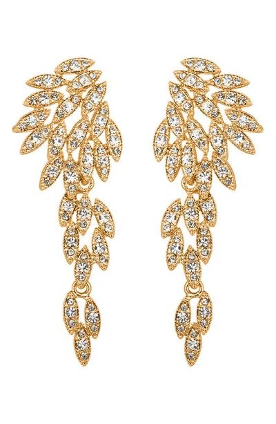 Shop Eye Candy Los Angeles Starling Crystal Cluster Statement Drop Earrings In Gold