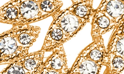 Eye Candy Los Angeles Starling Crystal Cluster Statement Drop Earrings In Gold