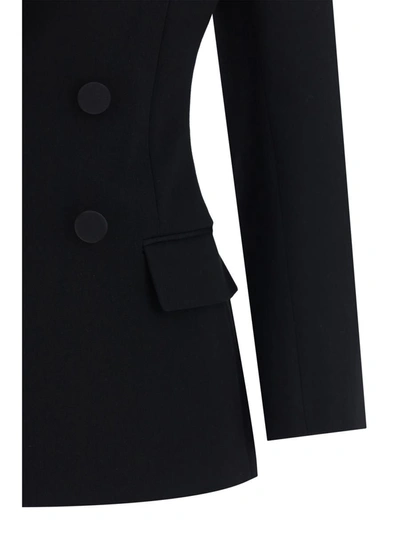 Shop Saint Laurent Blazers & Vests In Noir
