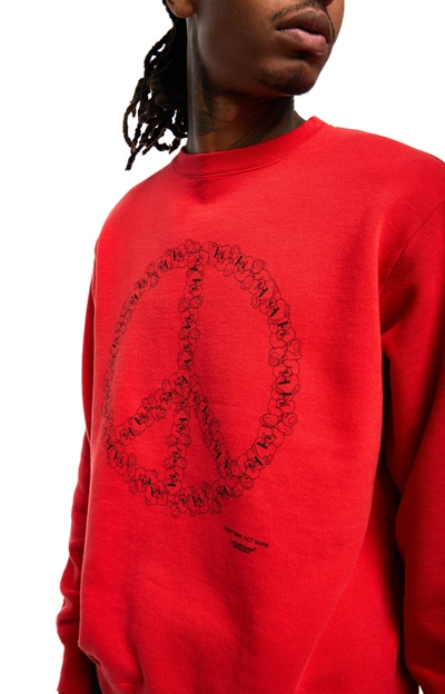 Shop Undercover Peace Sign Sweatshirt In Red