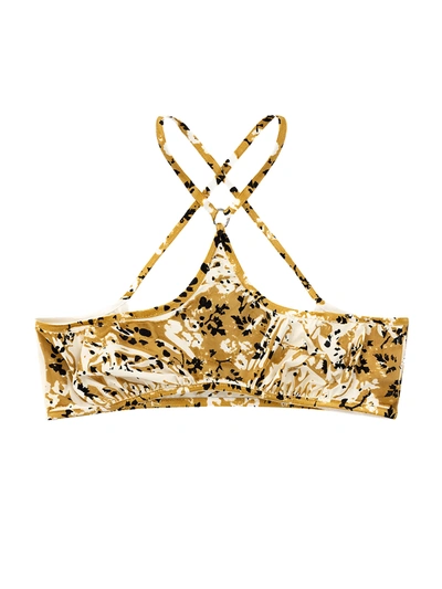 Knwls Yellow & Black Chk Bra In Yellow