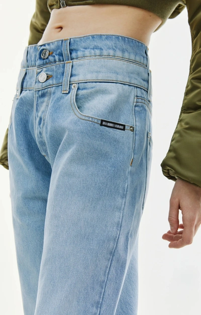 Shop Vtmnts Double Waist Blue Denim Jeans