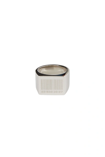 Vtmnts Barcode Ring In Silver