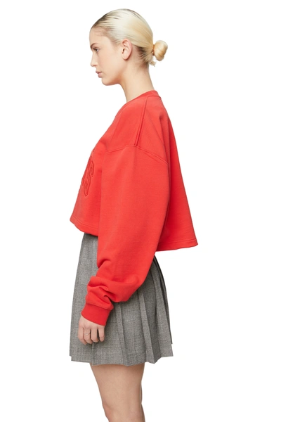 Vtmnts College Cropped Sweatshirt In Red