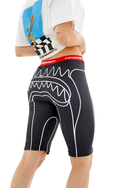 Shop Charles Jeffrey Loverboy Cycling Shorts In Black/white