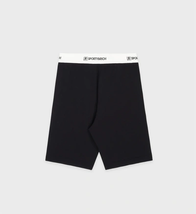 Shop Sporty And Rich 80s Runner Biker Short In Black