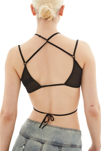 Shop Knwls Glimmer Silk Bra In Black