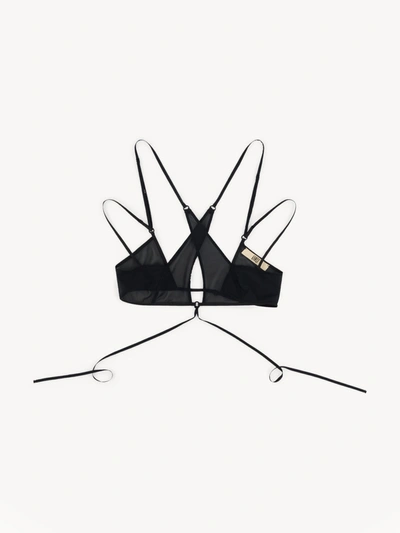 Shop Knwls Glimmer Silk Bra In Black