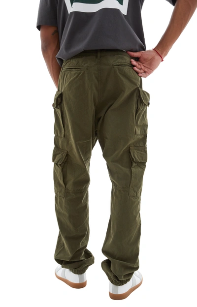 Shop Btfl Double Cargo Pants In Od Green