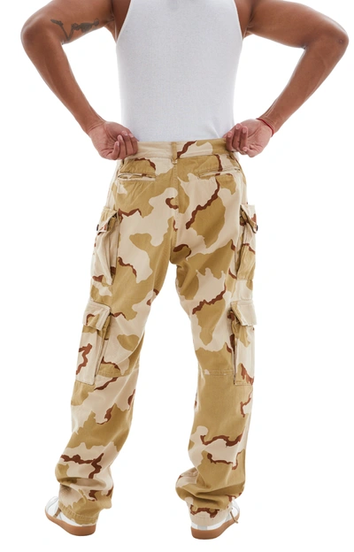 Shop Btfl Double Cargo Pants In Desert Camo