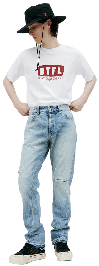 Shop Btfl Relaxed Denim In Distressed/24 Months