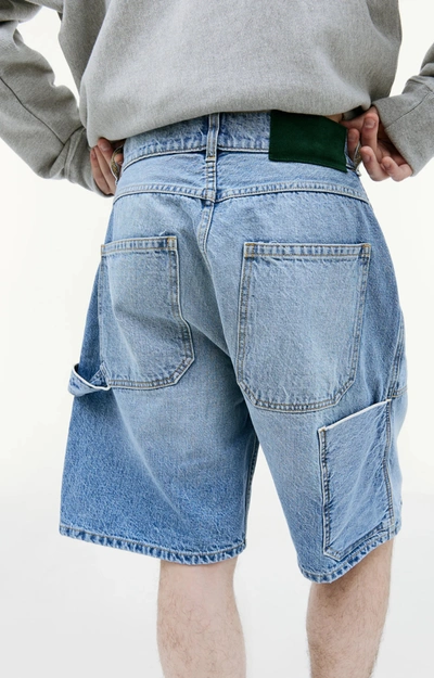 Shop Btfl Carpenter Shorts In Vintage Indigo