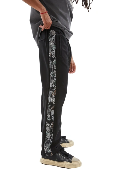 Shop Children Of The Discordance Bandana Panelled Track Pants In Black