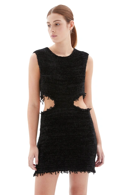 Shop Jil Sander Mini Dress With Cut Outs In Black