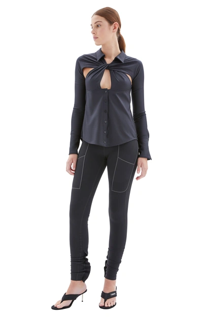 Shop Coperni C+ Zipped Trousers In Black