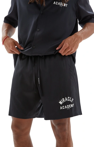Shop Nahmias Miracle Academy Silk Shorts In Black