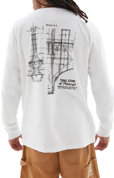 Shop Btfl Pittsburgh Special Cotton Ls Tee In White