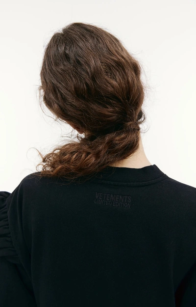 Vetements Ruffle Jersey Dress In Black