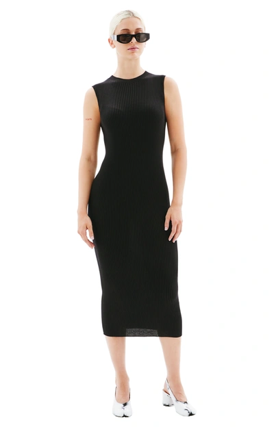 Shop Jil Sander Sleeveless Crew Neck Dress In Black