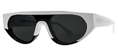Shop Thierry Lasry Kanibaly Sunglasses In White/black/grey