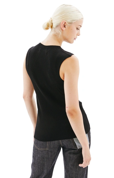Jil Sander Sleeveless Crewneck Top In Black