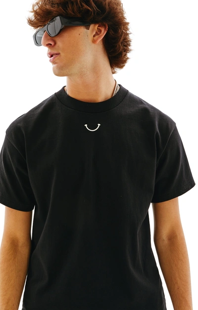 Shop Readymade Smile Cotton T-shirt In Black