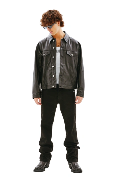 Vtmnts Leather Jacket In Black