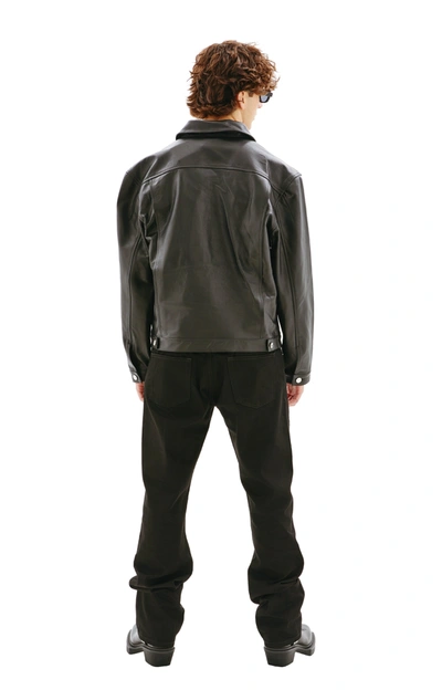 Vtmnts Leather Jacket In Black