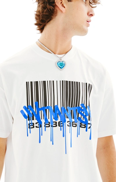 Shop Vtmnts Graffiti Big Barcode T-shirt In White