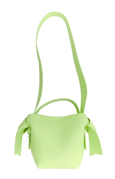 Shop Acne Studios Musubi Mini Shoulder Bag In Lime Green