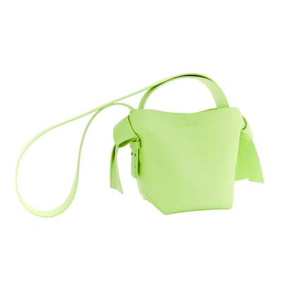 Shop Acne Studios Musubi Mini Shoulder Bag In Lime Green