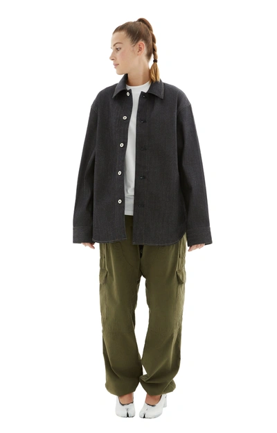 Shop Jil Sander Denim Over Shirt In Dark Blue