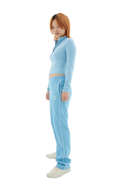 Sporty And Rich Runner Active Zip Up Jacket In Atlantic/white