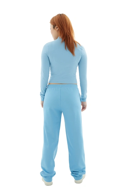 Sporty And Rich Runner Active Zip Up Jacket In Atlantic/white
