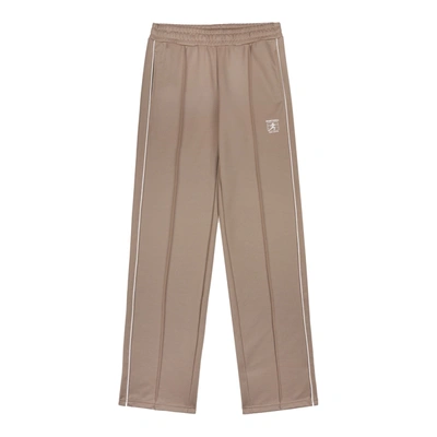 Shop Sporty And Rich Runner Track Pants In Espresso/white