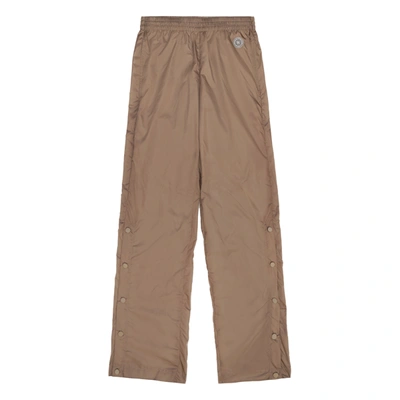 Shop Sporty And Rich Snap Nylon Track Pants In Espresso