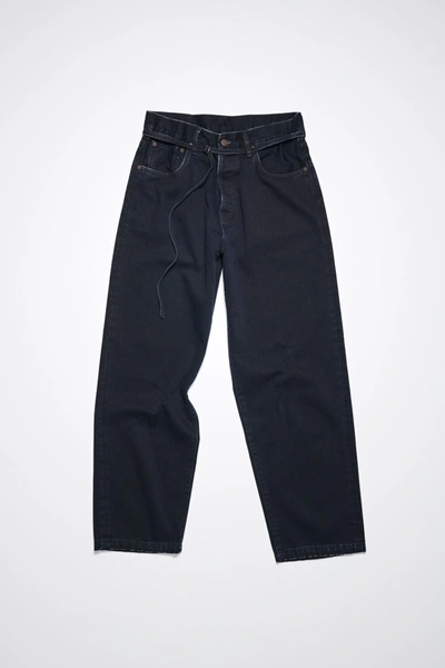 Shop Acne Studios Loose Fit 1991 Jeans In Blue/black