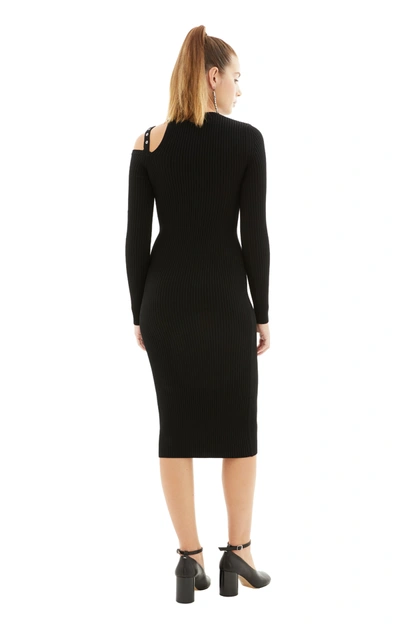 Shop Blumarine One Shoulder Dress In Black