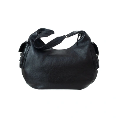 Shop Blumarine Large Hobo Bag With Cargo Pockets In Black